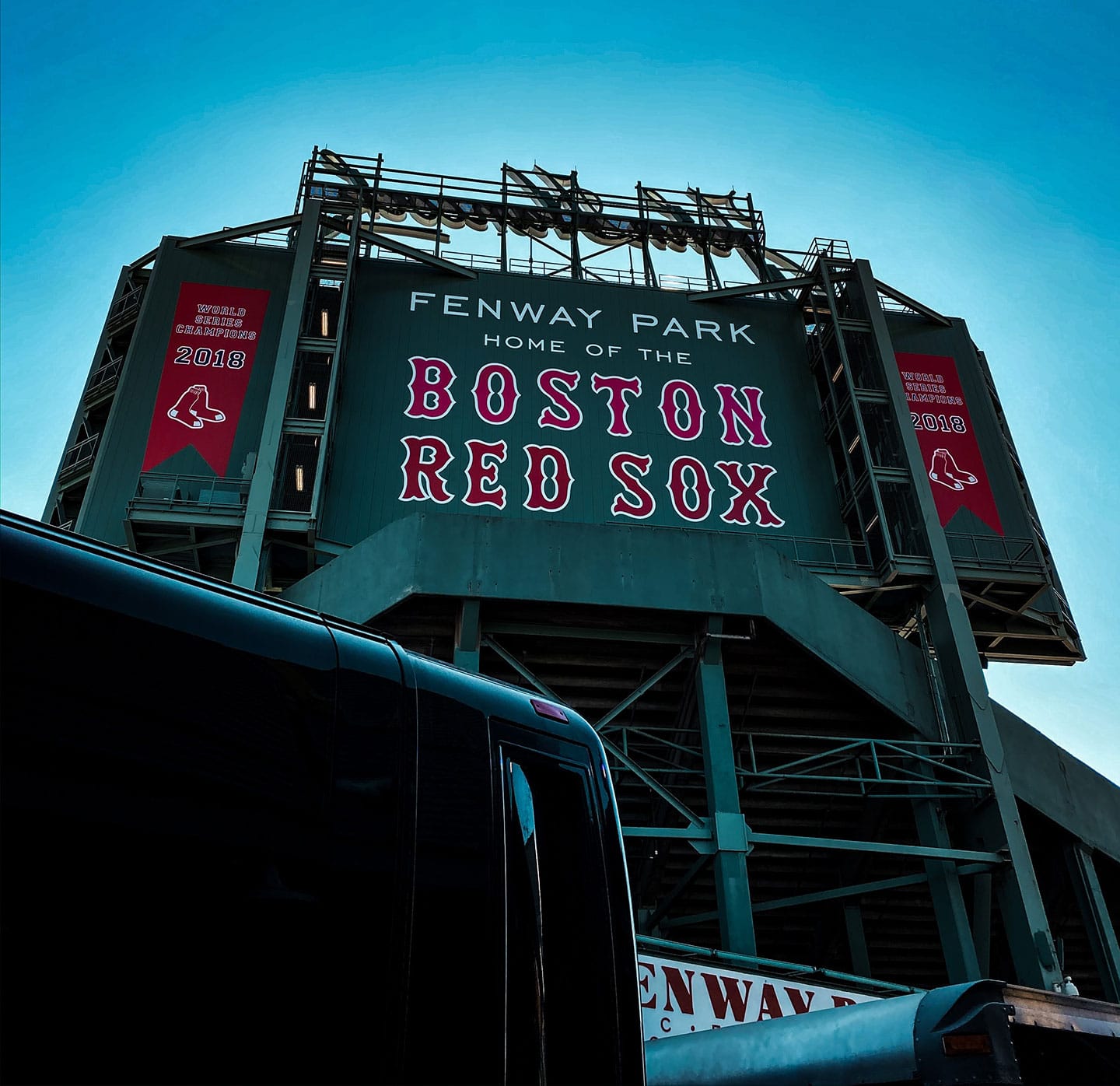 Boston RedSox scoreboard at Fenway Park