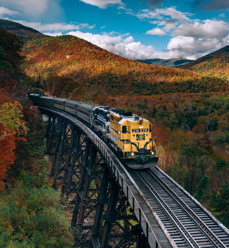 travel nurse takes a train in New Hampshire