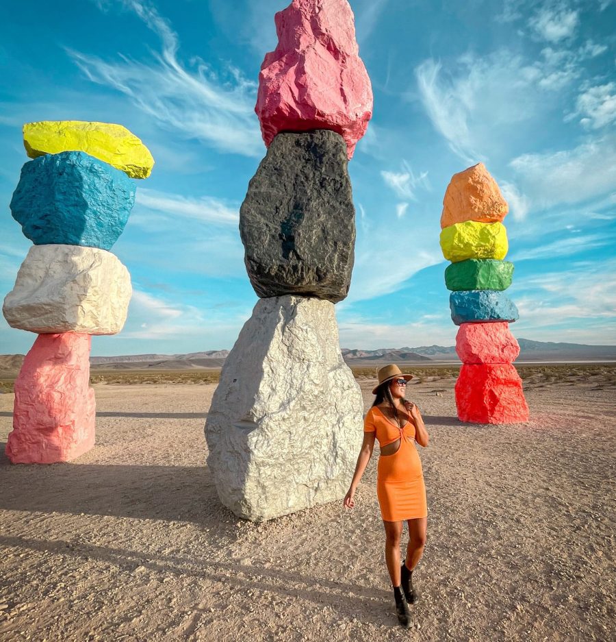 Nevada travel nurse visiting 7 magic mountains