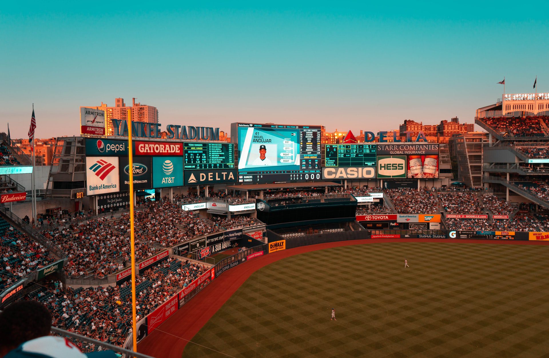 New York Yankees stadium for a baseball game