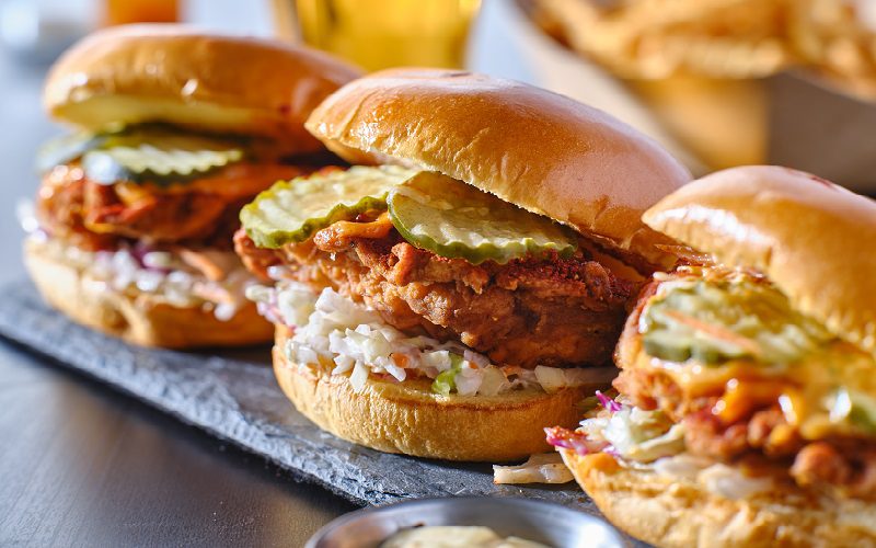 spicy nashville hot chicken sandwich coleslaw